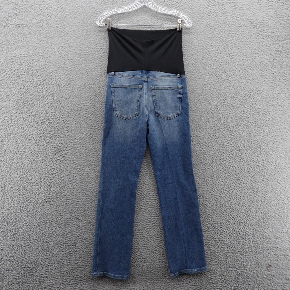 Good American Maternity Jeans Blue Denim Over Belly Stretch Size 00 24 NEW - Picture 2 of 14